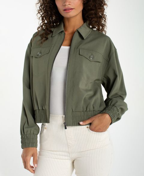 Женские Liverpool Los Angeles Petite Collared Zip-Front Jacket