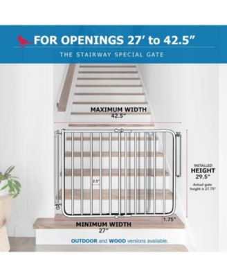 Stairway Special Child & Pet Safety Gate - Black