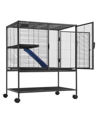 2-Tier Rolling Metal Ferret Cage with Ramps, 36