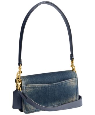 Tabby Small Regenerative Cotton Denim Shoulder Bag 20