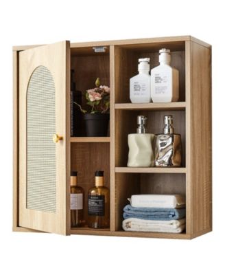 Wall Cabinet, Single Door, Adjustable Shelves, Over-Toilet Storage