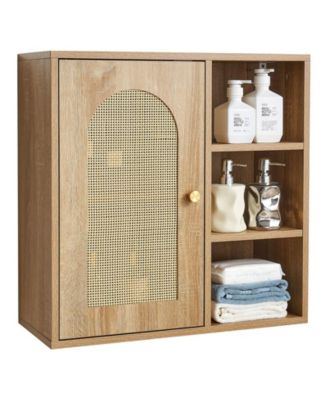 Wall Cabinet, Single Door, Adjustable Shelves, Over-Toilet Storage