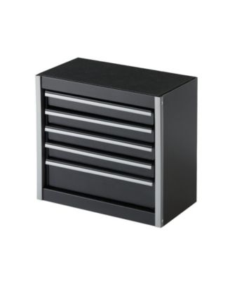 Metal Tool Box, 8.6", Portable 5-Drawer Tool Chest, EVA Liners, PP Feet, Ball-Bearing Slides, Powder-Coat