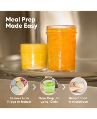 8pk Prep Baby Food Storage Containers, Leak-Proof, BPA Free Glass Baby Food Jars for Feeding