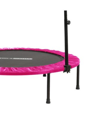40" Mini Trampoline Fitness Rebounder with Adjustable Handle, Pink