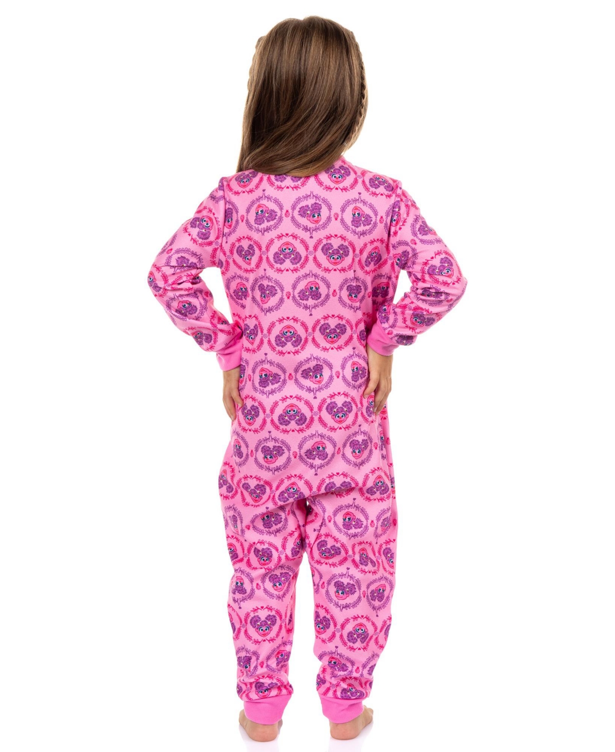 Sesame Street Toddler Girls Abby Cadabby Character Face Front Zip Footless Sleeper