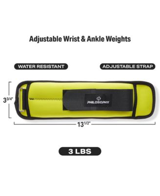 Adjustable Ankle/Wrist Weights, Set of 2 - 3 lb Each, 6 lb Total for Strength Training and Fitness
