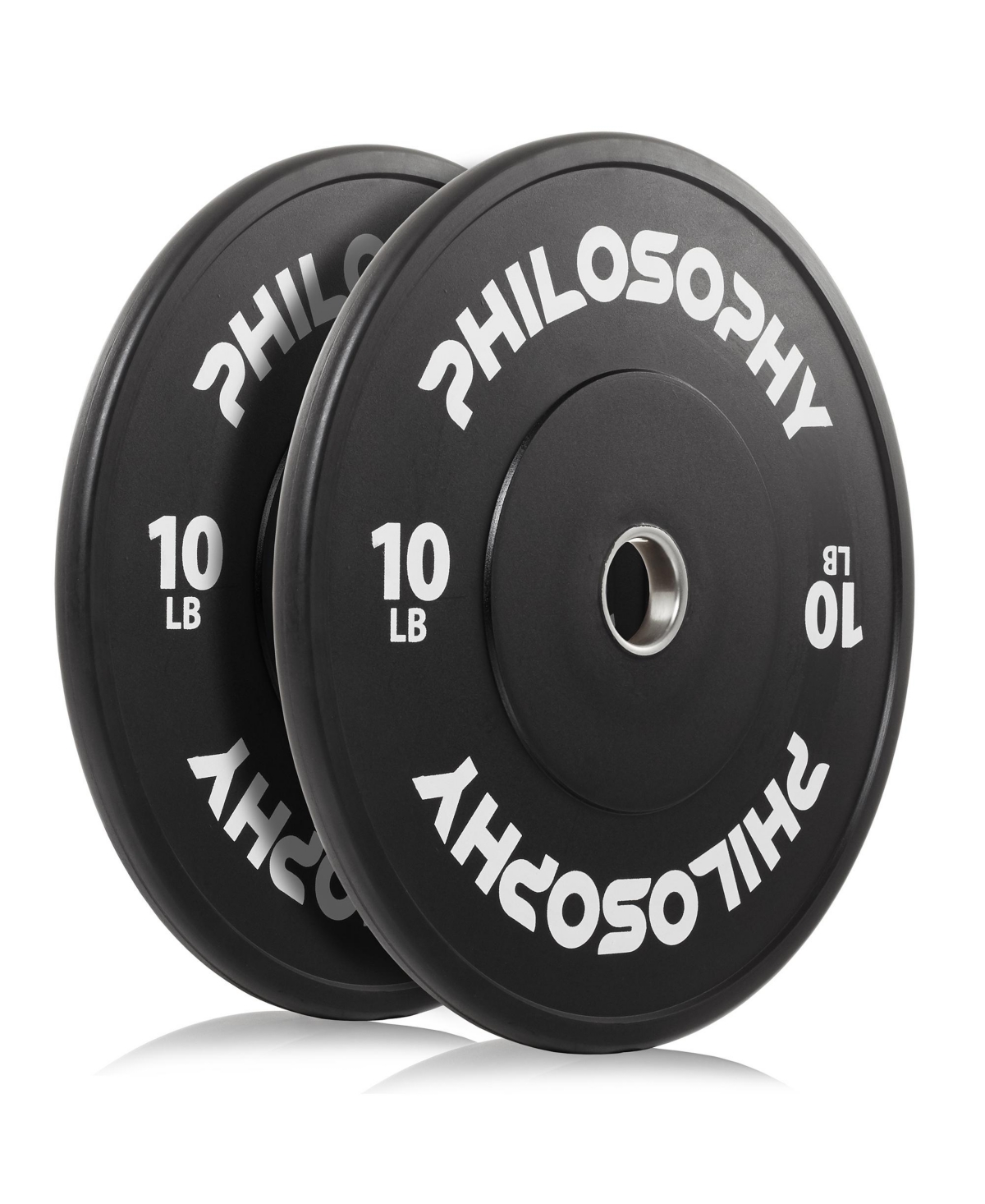 Philosophy Gym Set of 2 Olympic 2-Inch Rubber Bumper Plates ( Lb each) Black