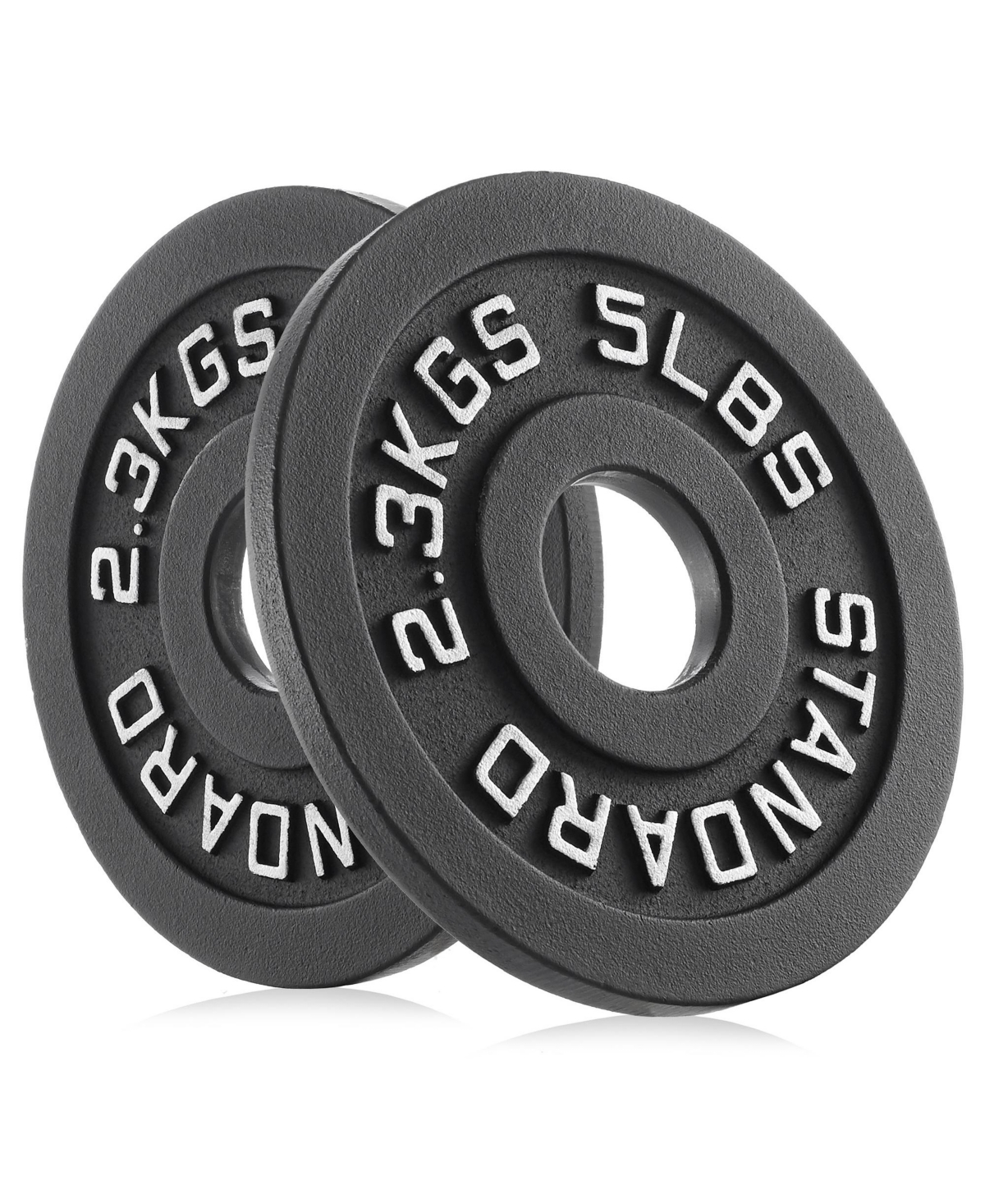 Philosophy Gym Set of 2 Standard Cast Iron Olympic 2-inch Weight Plates ( Lb each