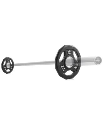 Set of 2 Rubber Coated 2-inch Olympic Grip Weight Plates (2.5 LB each) for Weightlifting