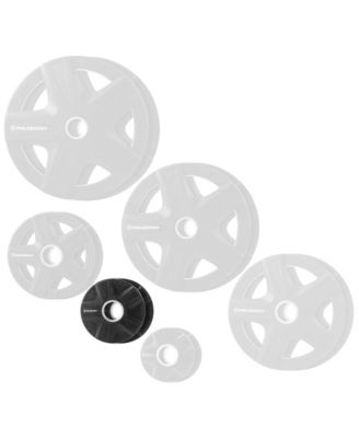 Set of 2 Rubber Coated 2-inch Olympic Grip Weight Plates (5 LB each) for Weightlifting