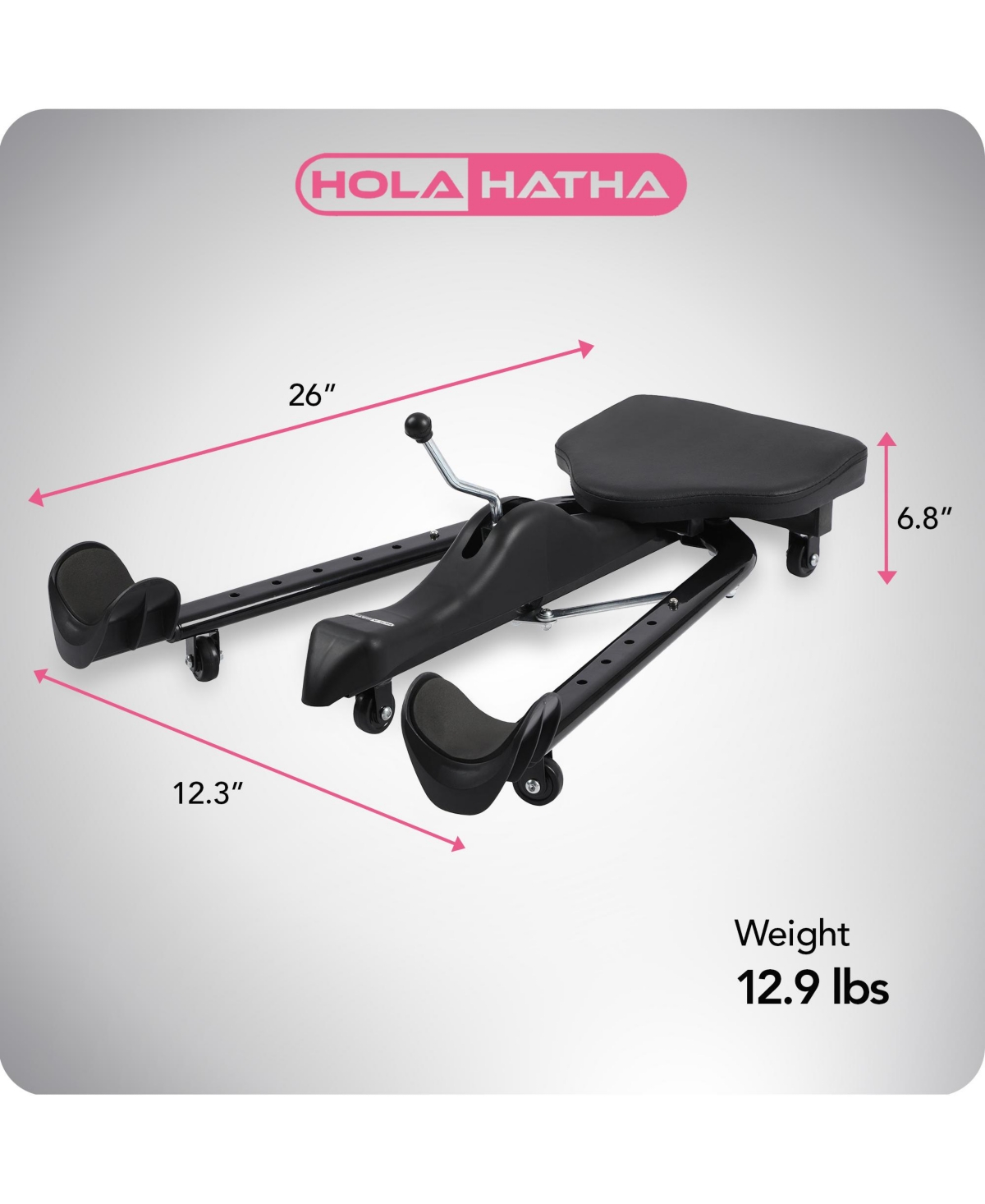 HolaHatha Leg Stretcher Split Machine for Flexibility Training, Steel, Black