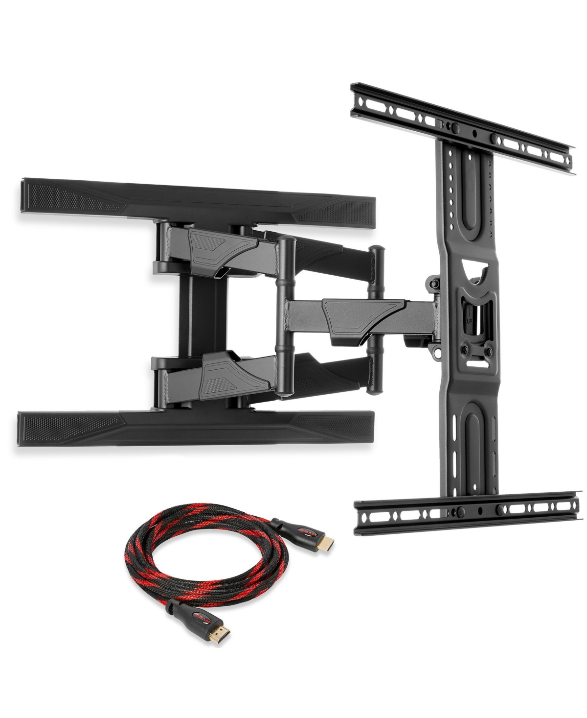 Mount Factory Full Motion Tv Wall Mount - Swivel Bracket fit Televisions from 42" - 70" up to Vesa 400 x 600 - Tilt Swing Out Arm