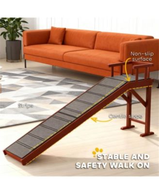 Wooden Dog Ramp for Outdoor & Indoor in Brown