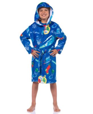 Boys The Robe Christmas Movie Holiday Plush Hooded Bathrobe