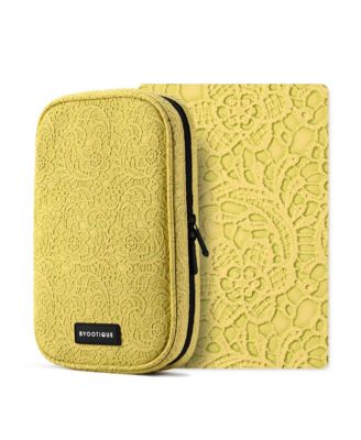 Travel Makeup Brush Holder Bag Cosmetic Brush Organizer Rococo Yellow