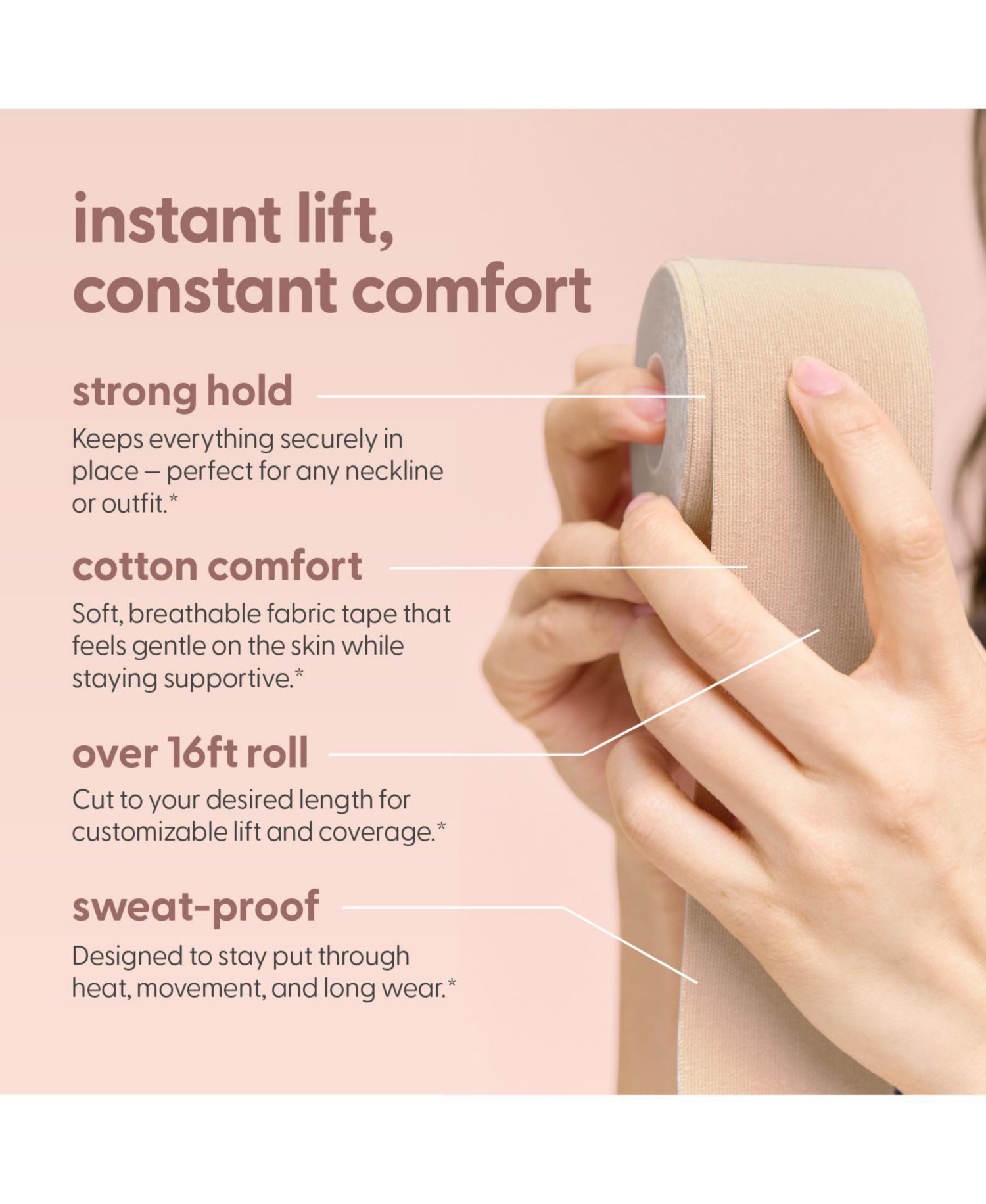 Boob Lift Tape for Women Invisible Sweat Proof Stretchable Bra Tape for Strapless Dresses with Silicone Nipple Covers