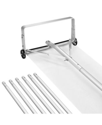 Snow Roof Rake, 18.5" Aluminum Blade, 5.2-30 ft Adjustable, Wheels & Slide, Lightweight Roof Scraper