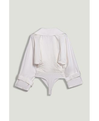 Women's Layered Collar Wrap Bodysuit