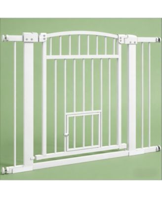 Extra Wide Walk Through Dog Gate in White