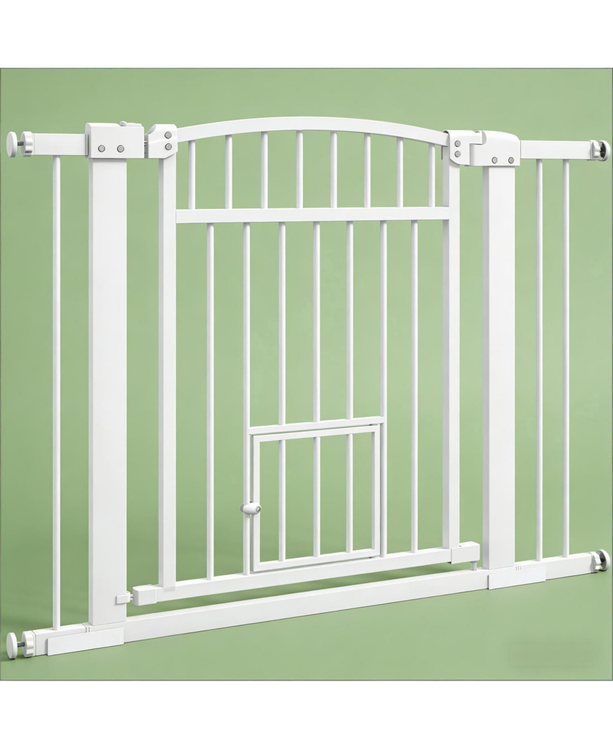 Aostirmotor Extra Wide Walk Through Dog Gate in White