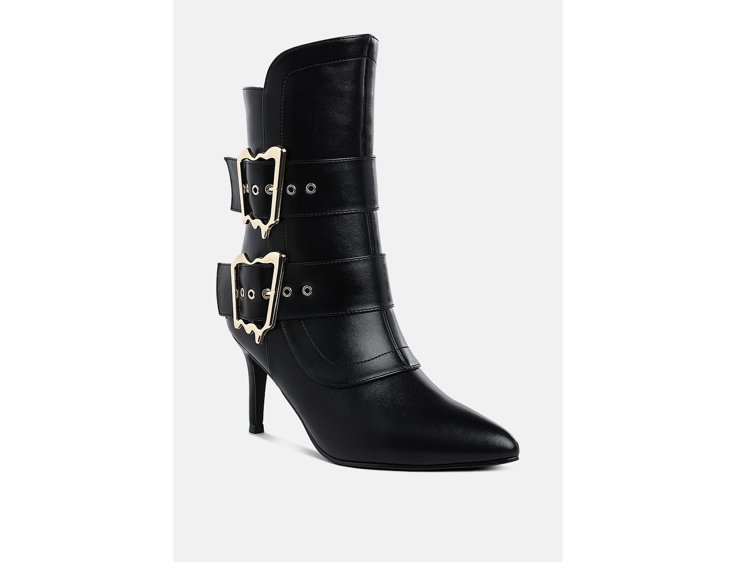 Женские ботинки London Rag Ebera Chunky Buckle Strap Ankle, цвет: Чёрный — фото 4