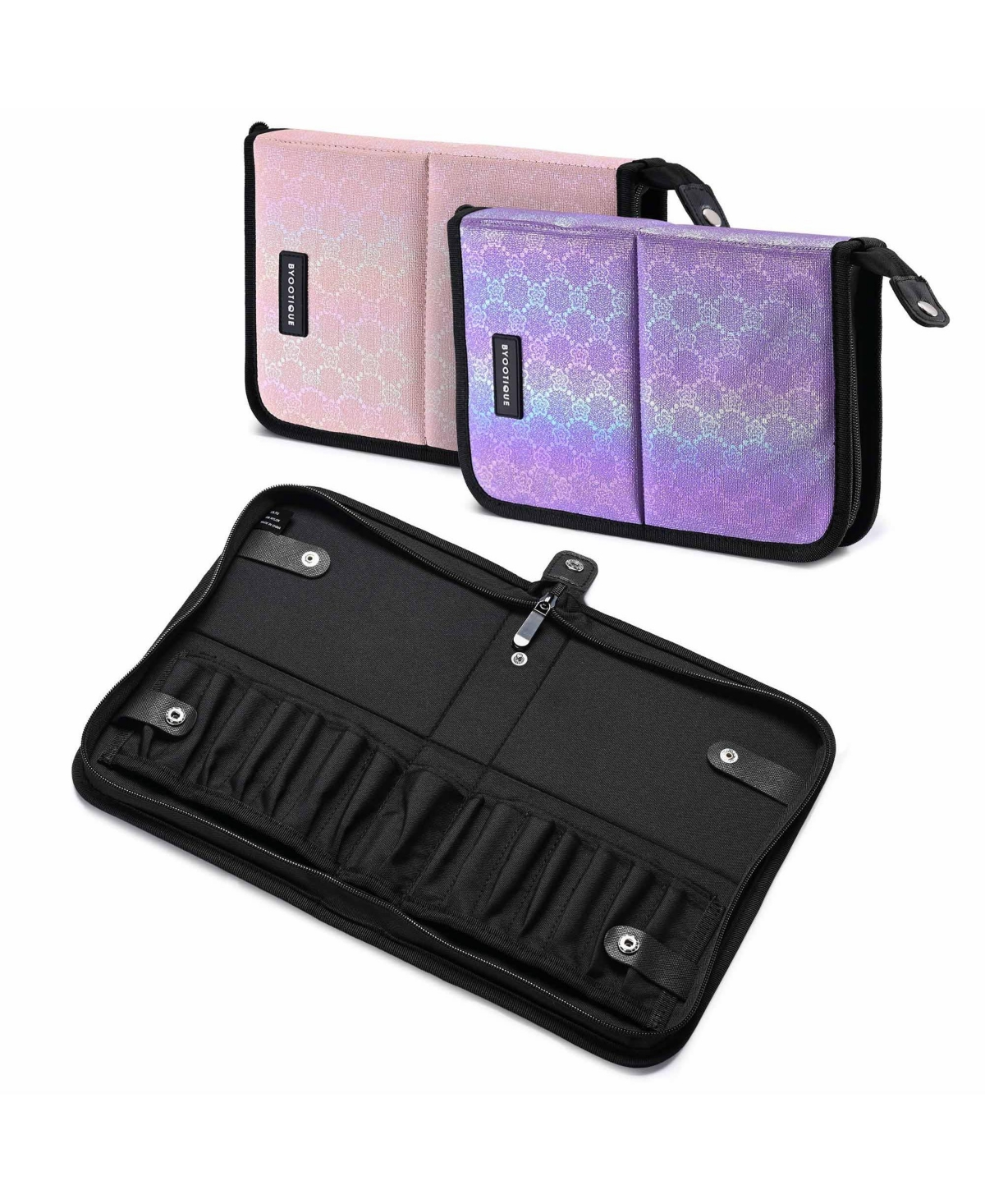 Byootique Makeup Brush Holder Bag Foldable Cosmetic Case ForgetMeNot 2 Pack