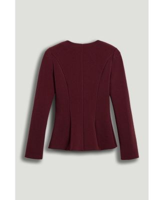 Women's Zip-Front Structured Top