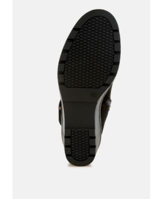 Womens Big horn Faux Fur Harness Boots