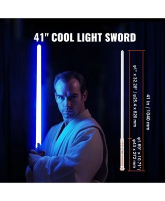 Gold Light Up Sword with 12 RGB Colors & Sound, Rechargeable Toy