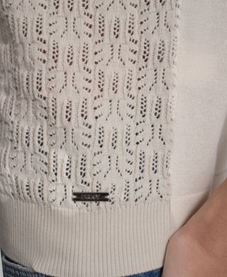 Women's Crew Neck Long-Sleeve Cardigan Sweater