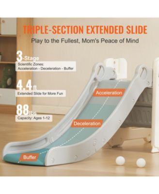 Toddler Slide, Kid Slide for Toddlers with Climbable Ladders & Bus Playhouse, Indoor Outdoor Slide Playset for Kids