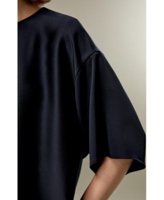 Women's Relaxed Silk Crewneck Blouse