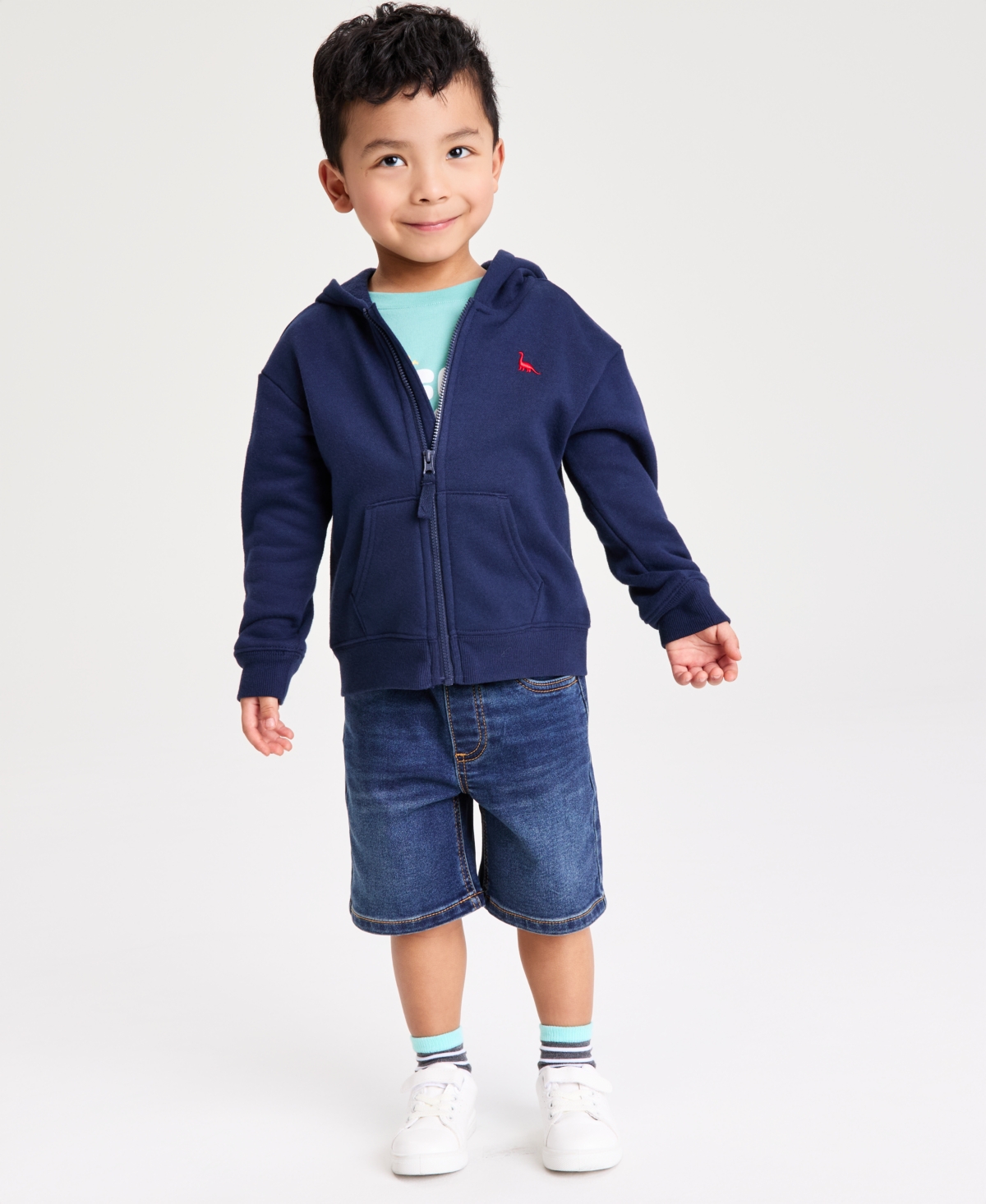 Epic Threads Boys' Toddler 12M-5T Fleece Icon Zip-Up Hoodie, Macy's Exclusive
