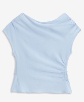 Women's Short Sleeve Asymmetric Blouse