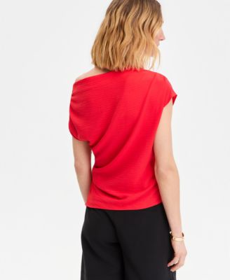 Women's Short Sleeve Asymmetric Blouse