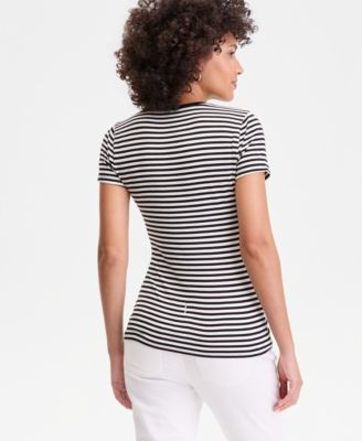 Women's Short-Sleeve Striped T-Shirt