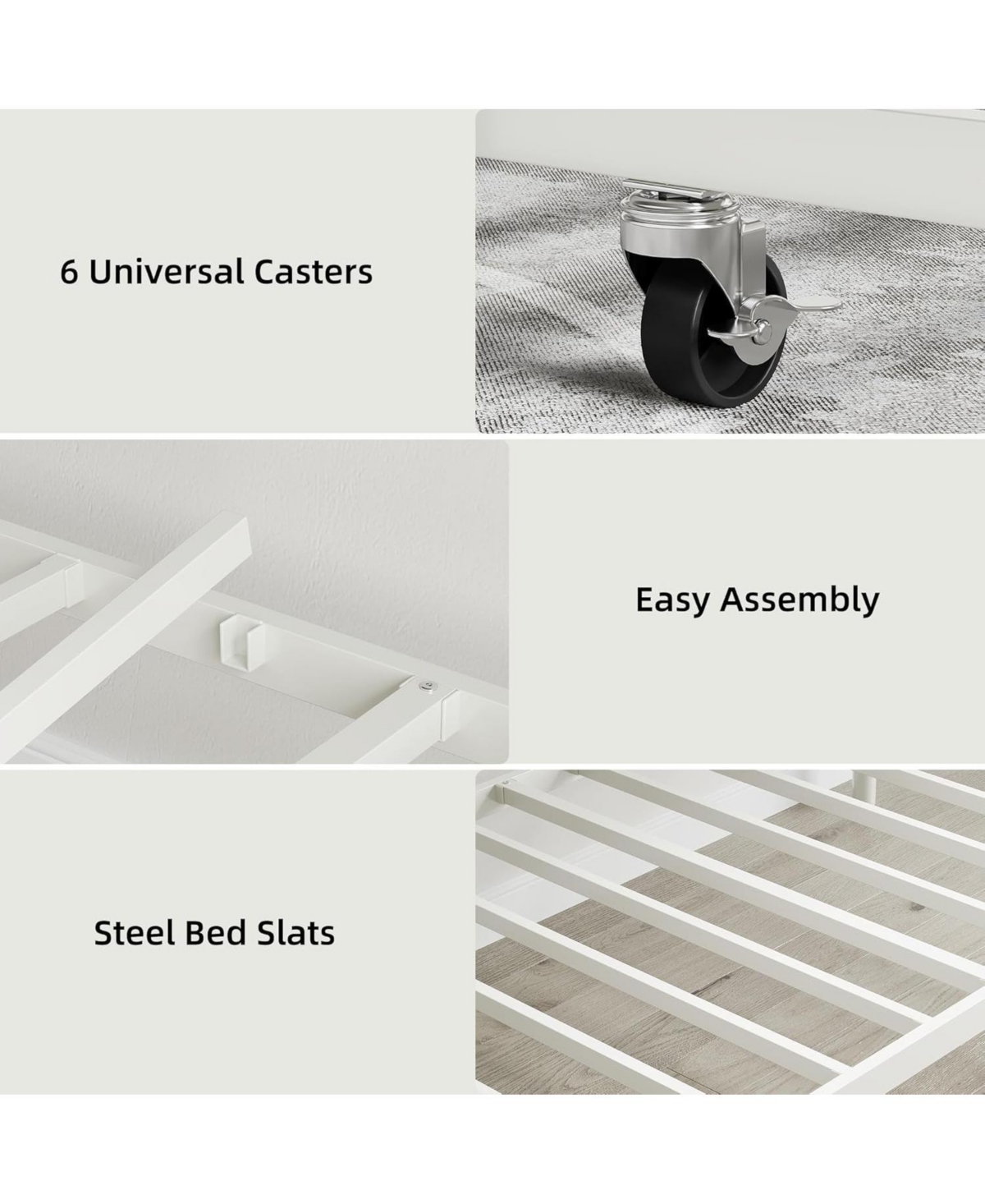 gaomon Twin Metal Daybed Frame with Floral Headboard, Steel Slats, Space-Saving for Living Room/Guest Room