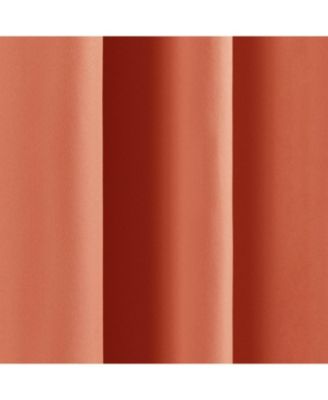 Orange Apricot Thermal Blackout Window Panels 52x84, Set of 2