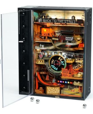 3D Puzzle, Electric Marble Run Model Kits, Parallel World Hip-hop Street, Desk Decoration, Building Sets for Adults Boys Girls Birthday Gifts