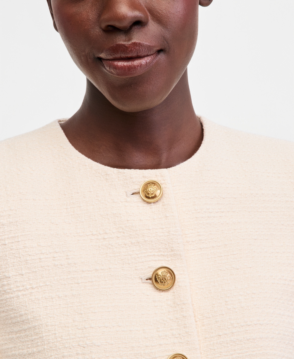 I.n.c. International Concepts Women's Collarless Cotton Tweed Jacket, Macy's Exclusive