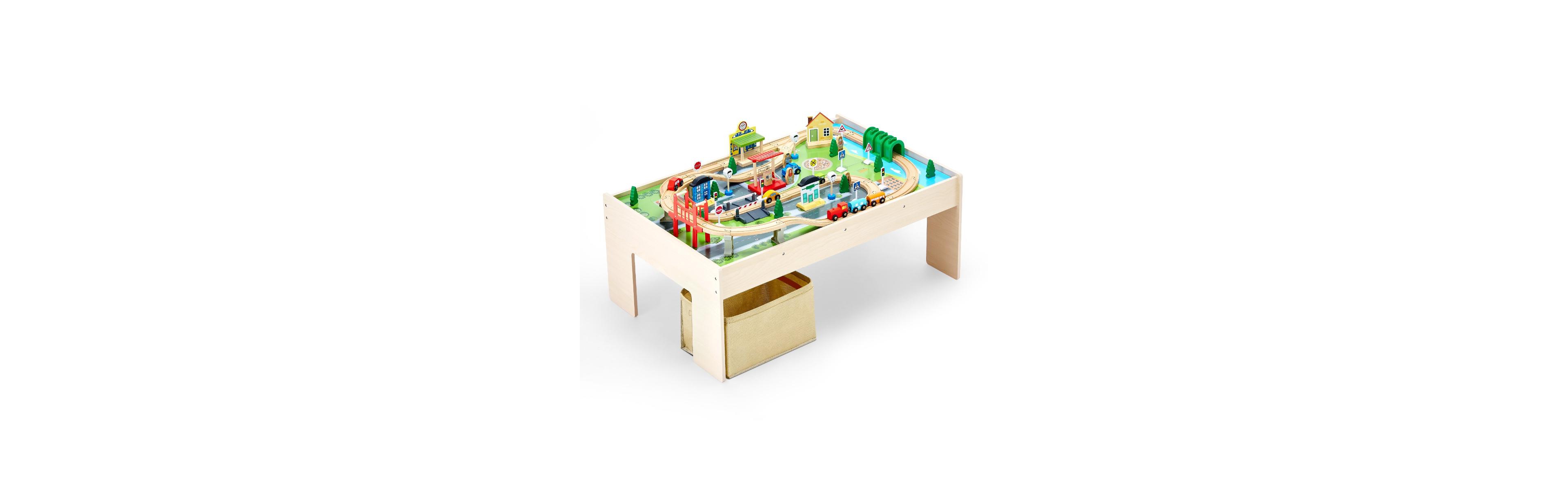 Slickblue Train Table 84-Piece Activity Set, Ages 3+