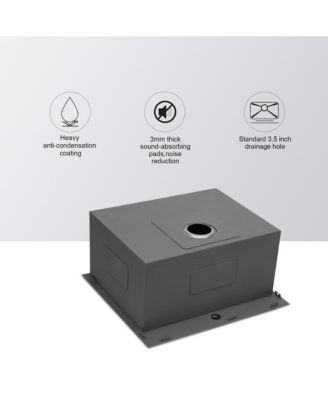 22x22x12inch Laundry Sink Topmount Stainless Steel Deep Single Bowl Utility Room Sink