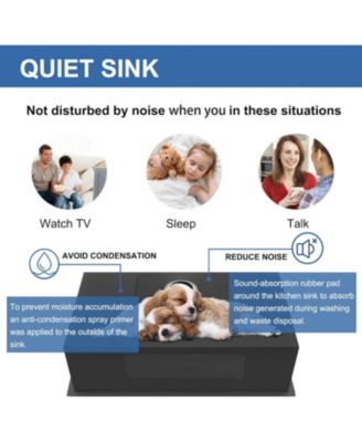 32x19inch Gunmetal Black Undermount Workstation Sink 16 Gauge 304 Stainless Steel 10 Inch Deep with Full Accessories