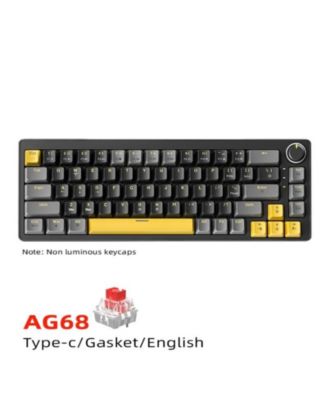 Mechanical Gaming Keyboard,68-Key Hot Swappable Red Switch,Wired RGB Backlit for PC/Laptop – for Gamers & Workers