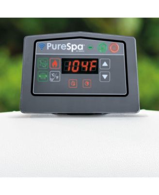 PureSpa Greystone Deluxe 4 Person Inflatable Hot Tub Square Spa, 69" x 28"