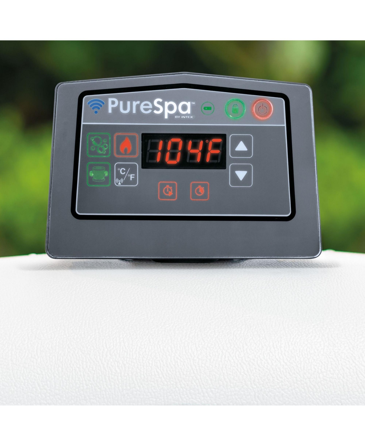 Intex PureSpa Greystone Deluxe 4 Person Inflatable Hot Tub Square Spa, 69" x 28"