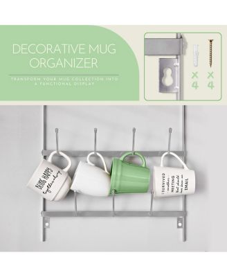 Small 6-Tier Metal Mug Rack Organizer - for Home, Kitchen & Bar, Coffee Station (Holds 21)