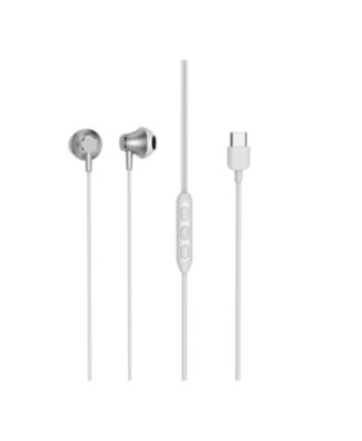 2 Pack (1 Gray and 1 White) In-Ear Earphones with Type-C Inputs For All Smart Phones