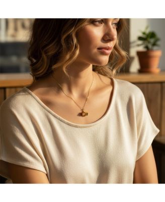 14K Yellow Gold Lady Lucky Gamblers Dice Pendant Charm